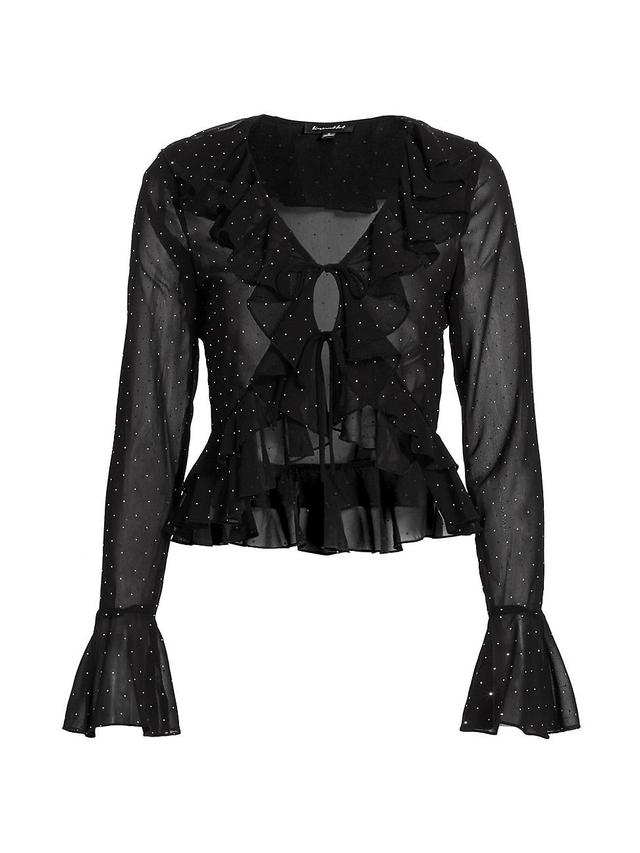 Womens Laney Chiffon Ruffled Blouse Product Image