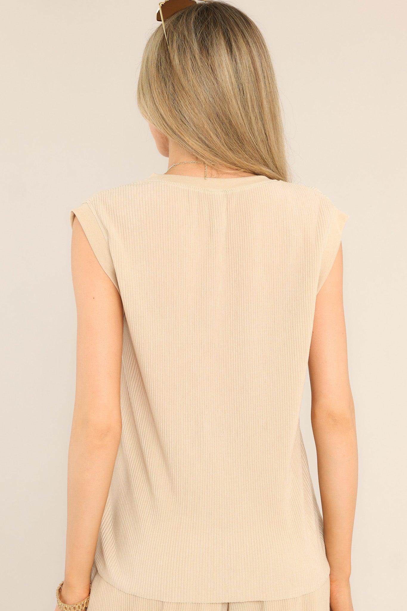 Stroll Through Vienna Natural Ribbed Tank Top Product Image