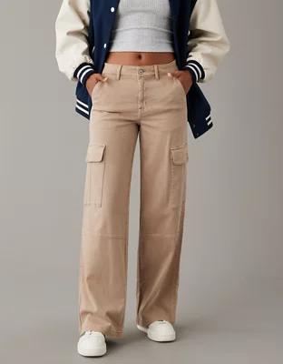 AE Dreamy Drape Stretch Cargo Super High-Waisted Baggy Wide-Leg Pant Product Image