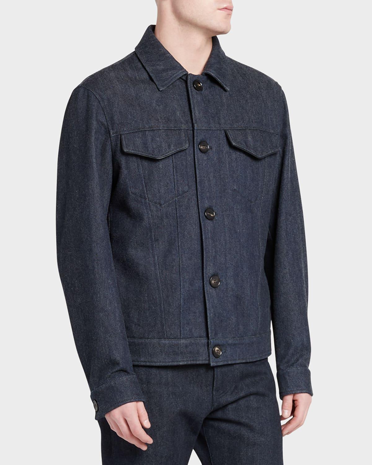 Mens Nieve Denim Trucker Jacket Product Image