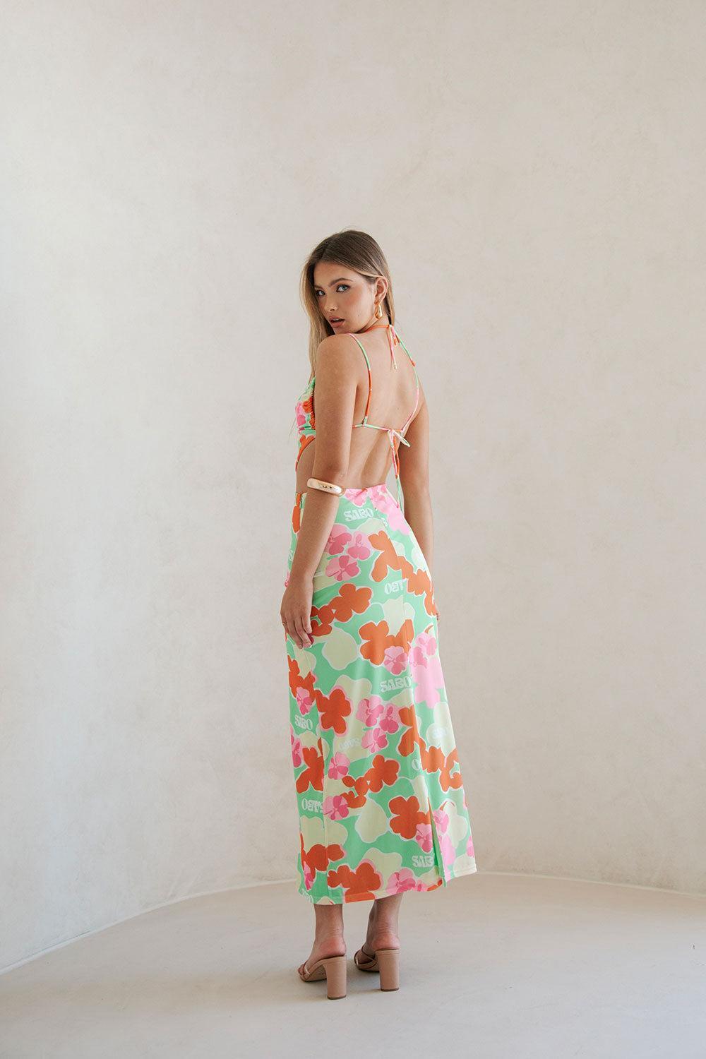 Backless Mela Dress - Misty Floral Product Image