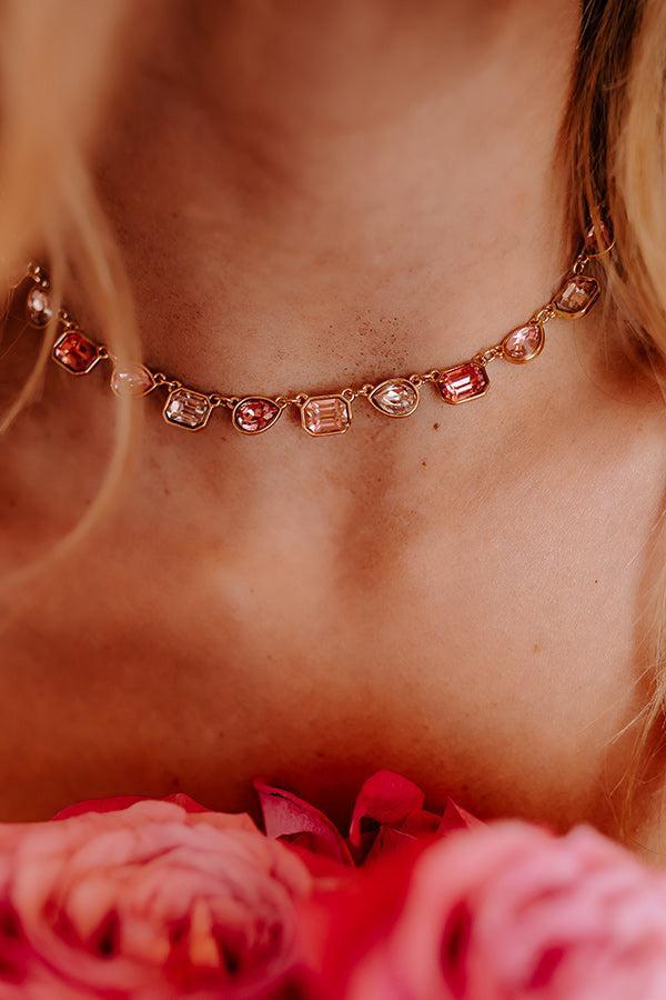 Perfectly Polished Necklace In Pink Product Image