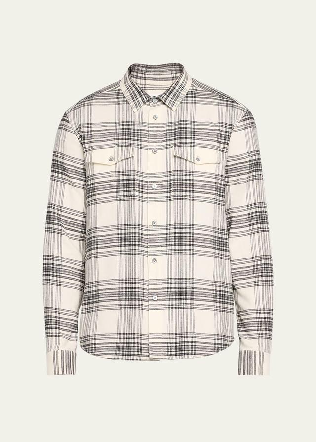 Mens Two-Tone Plaid Overshirt Product Image