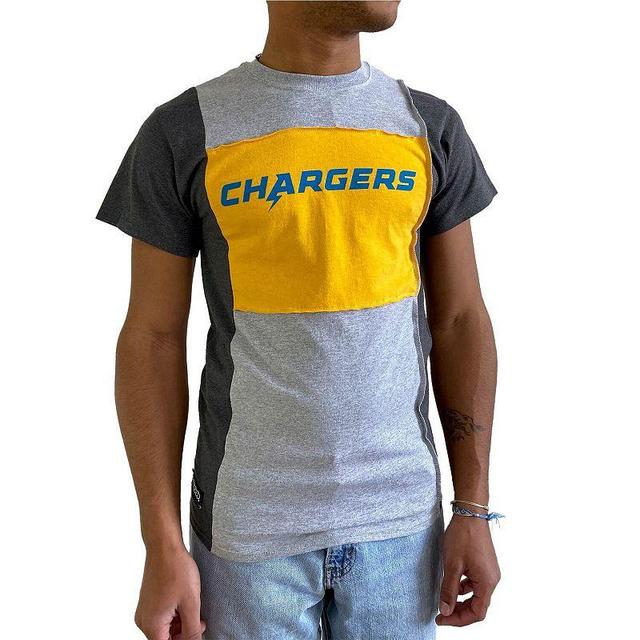 Mens Refried Apparel Heathered Gray Los Angeles Chargers Split T-Shirt Product Image