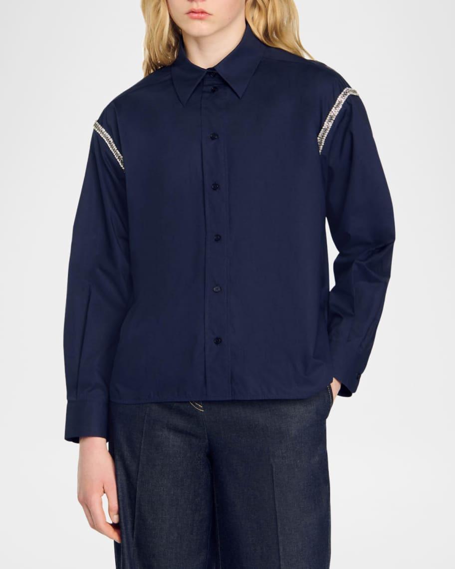 Claire Embellished Poplin Shirt Product Image