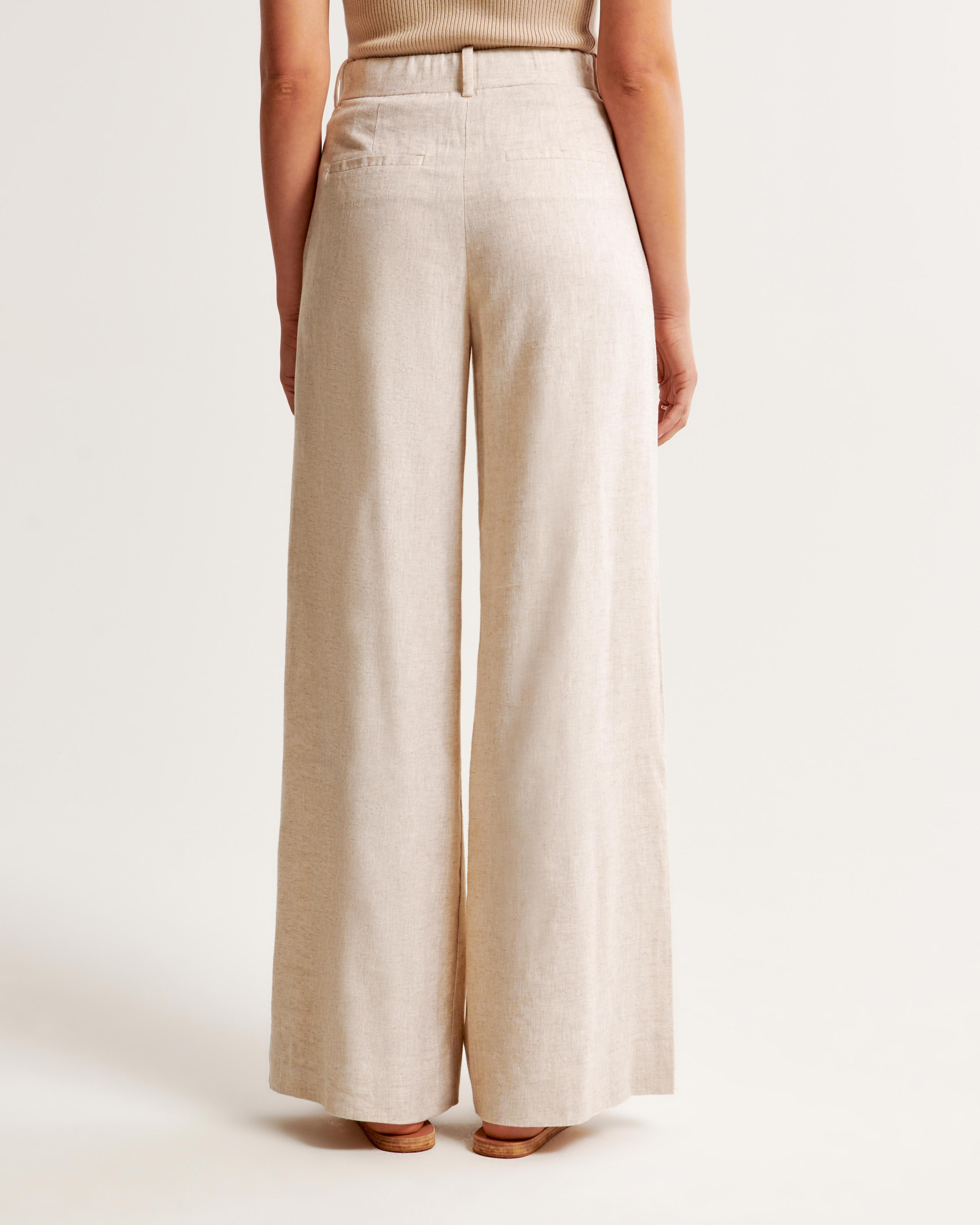 A&F Harper Tailored Linen-Blend Pant Product Image