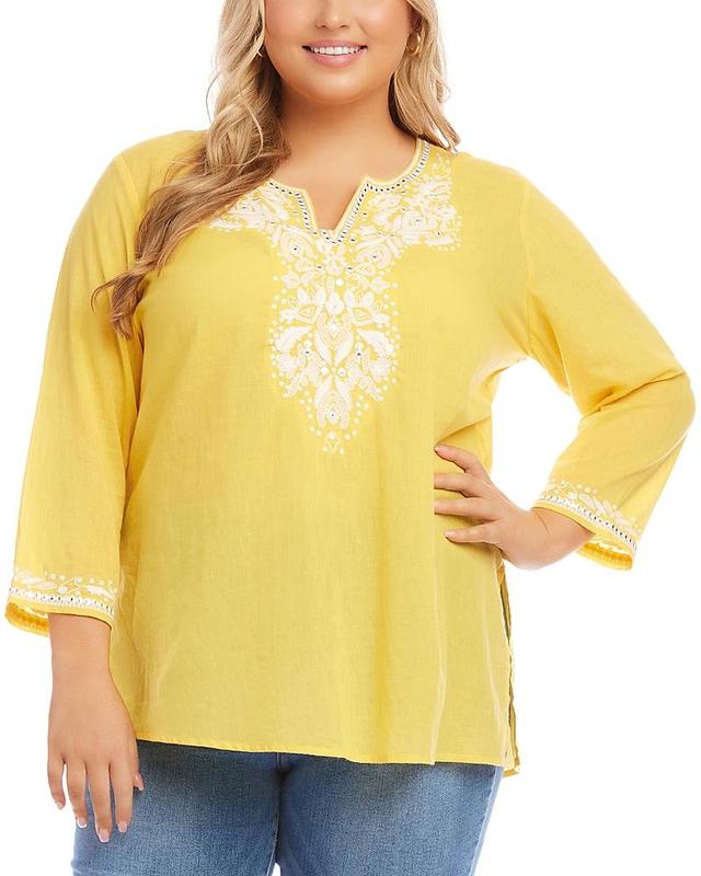 Karen Kane Plus Embroidered Tunic Product Image