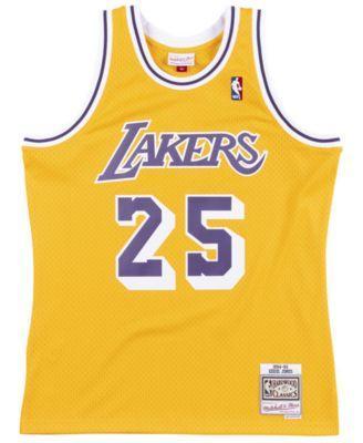 Mens Mitchell & Ness Ed Jones Los Angeles Lakers 1994-95 Hardwood Classics Swingman Player Jersey Product Image