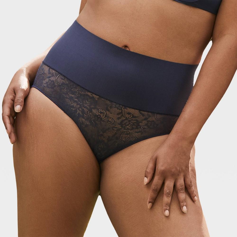 Maidenform Self Expressions Womens Tame Your Tummy Thong SE0049 - Navy Blue XL Product Image