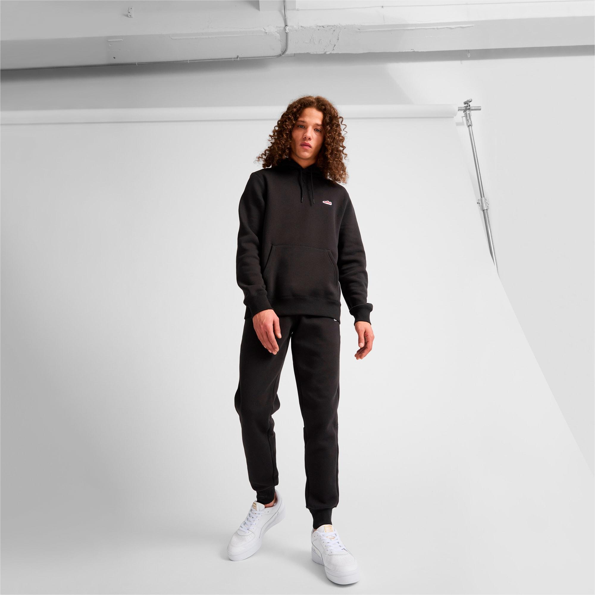 Suede Logo Men's Hoodie Product Image