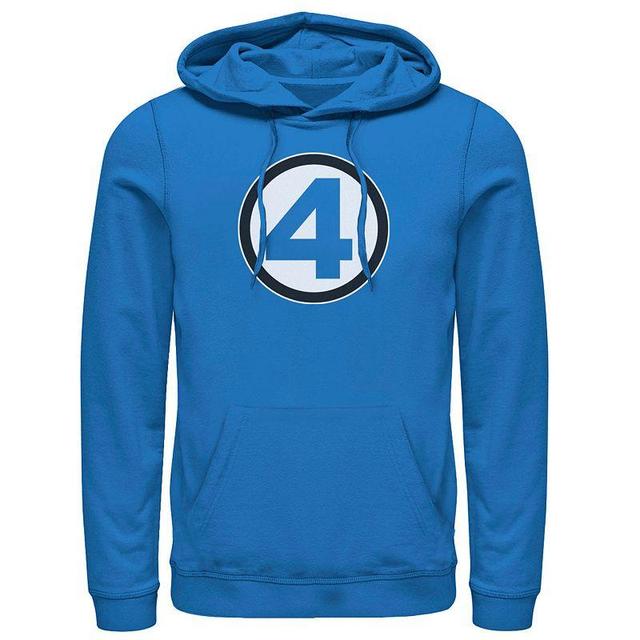 Mens Marvel Fantastic Four Bold Center Chest Logo Hoodie Med Blue Product Image