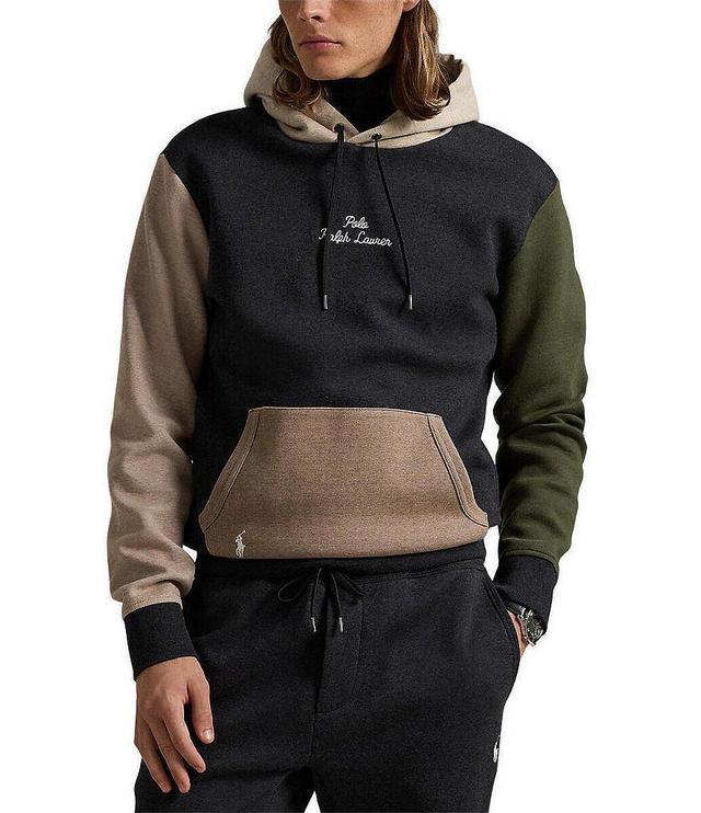 Polo Ralph Lauren Logo Color Block Double-Knit Hoodie Product Image