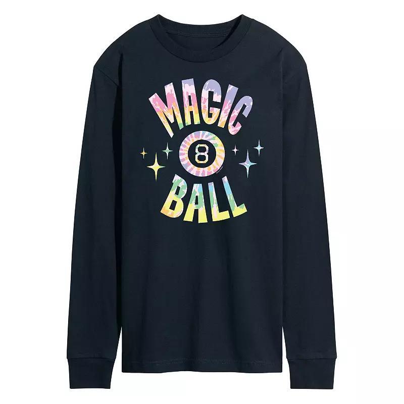 Mens Magic 8 Ball Tie Dye Long Sleeve Blue Product Image