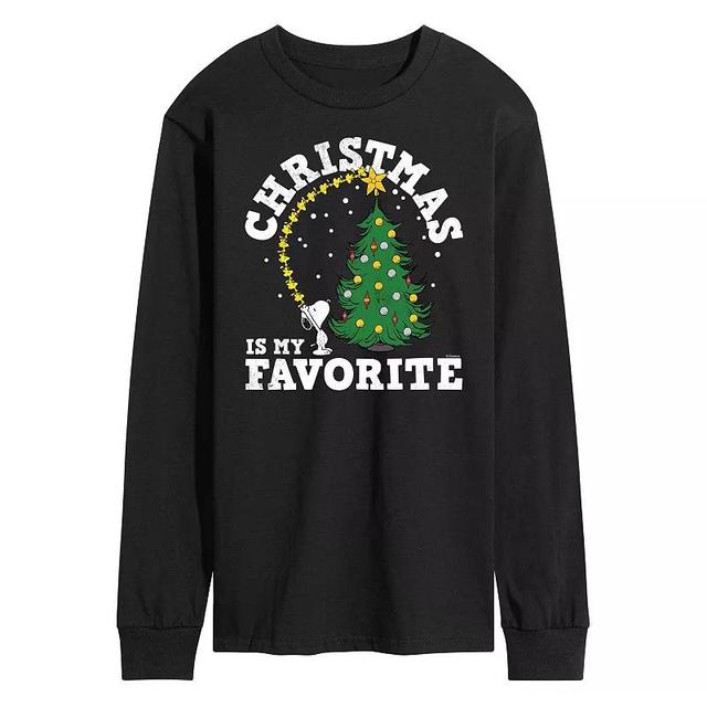 Mens Peanuts Christmas Tree Long Sleeve Tee Product Image