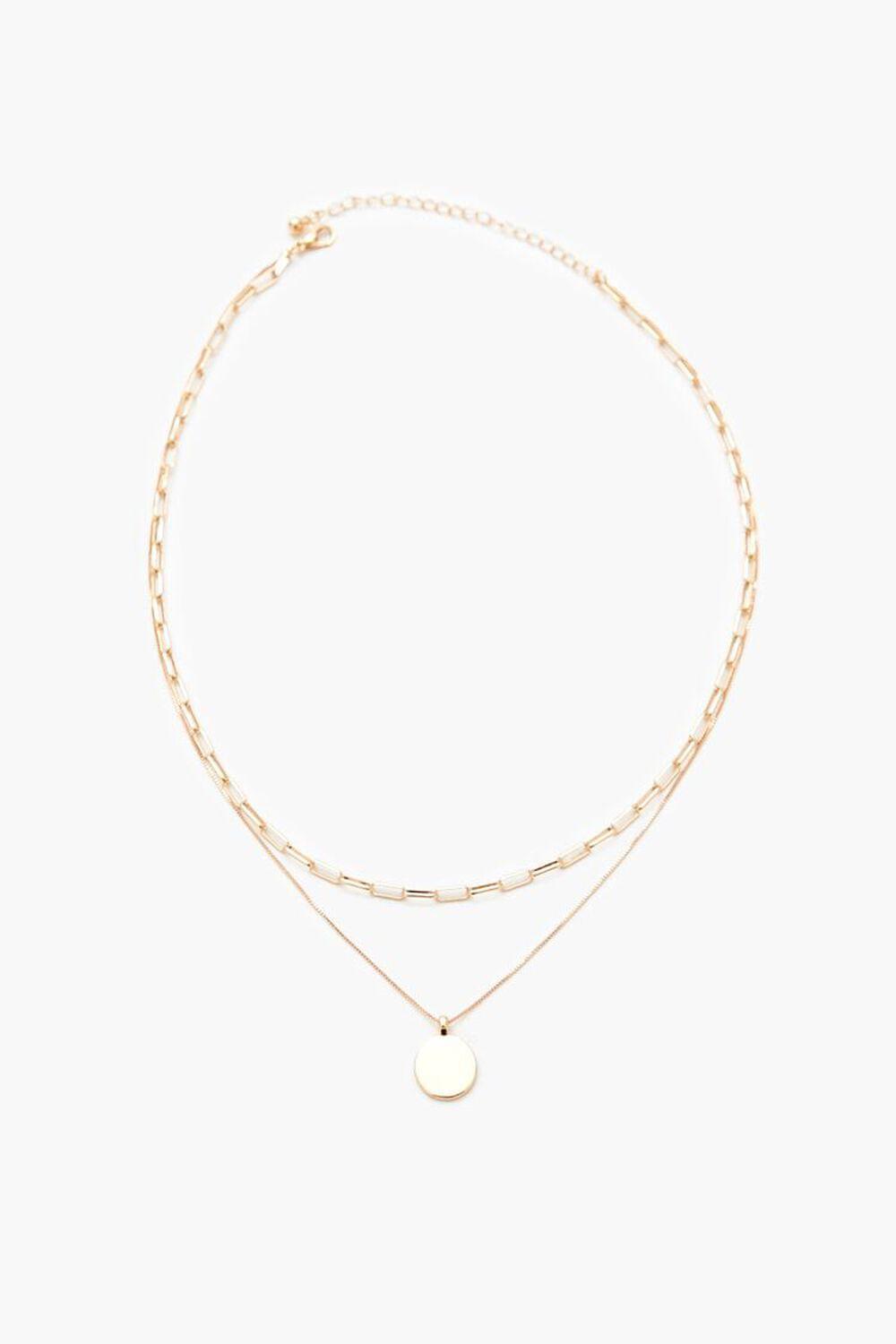 Layered Round Pendant Necklace | Forever 21 Product Image