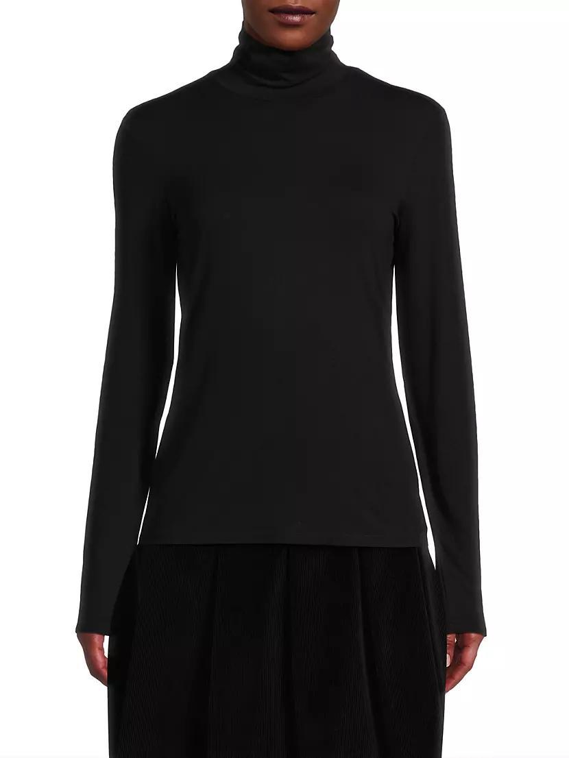 Multi Stretch-Jersey Turtleneck Top Product Image