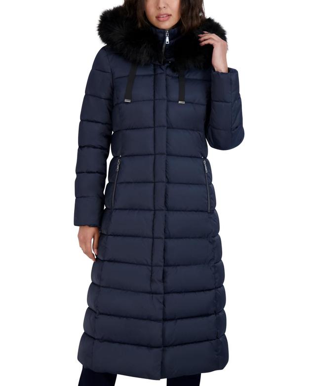 Women's Faux-Fur-Trim Hooded Maxi Puffer Coat Product Image