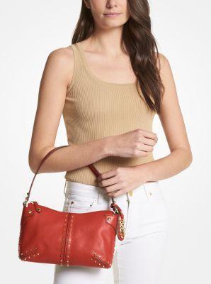 Astor Large Studded Leather Shoulder Bag Product Image