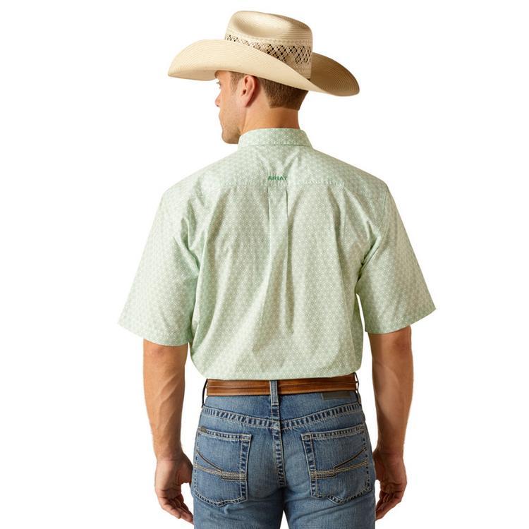 Ariat® Men's S/S Celedon Glass Green Dimitri Classic Fit Button Shirt Product Image