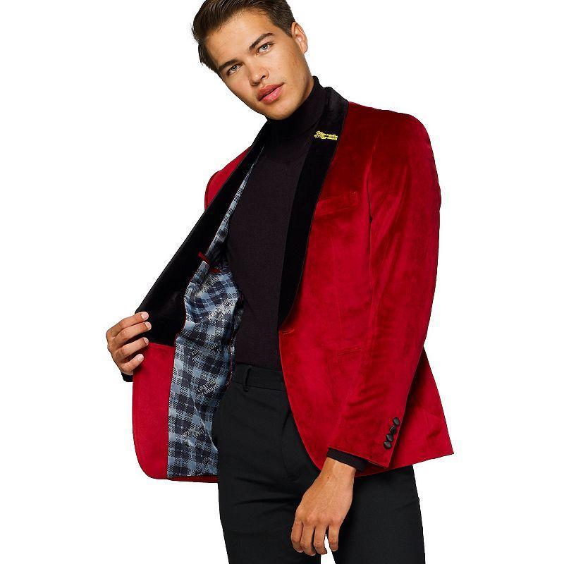 OppoSuits Deluxe Burgundy Velvet Dinner Jacket Product Image