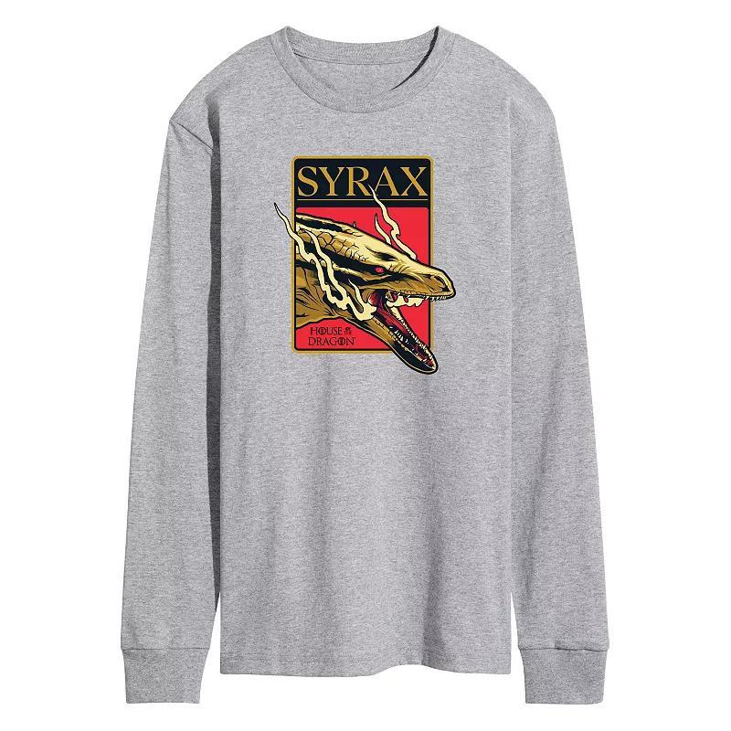 Mens House Of Dragon Syrax Badge Long Sleeve Graphic Tee Product Image