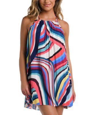 Women's Slice Pleated Trapeze Beach Dress Cover-Up Product Image