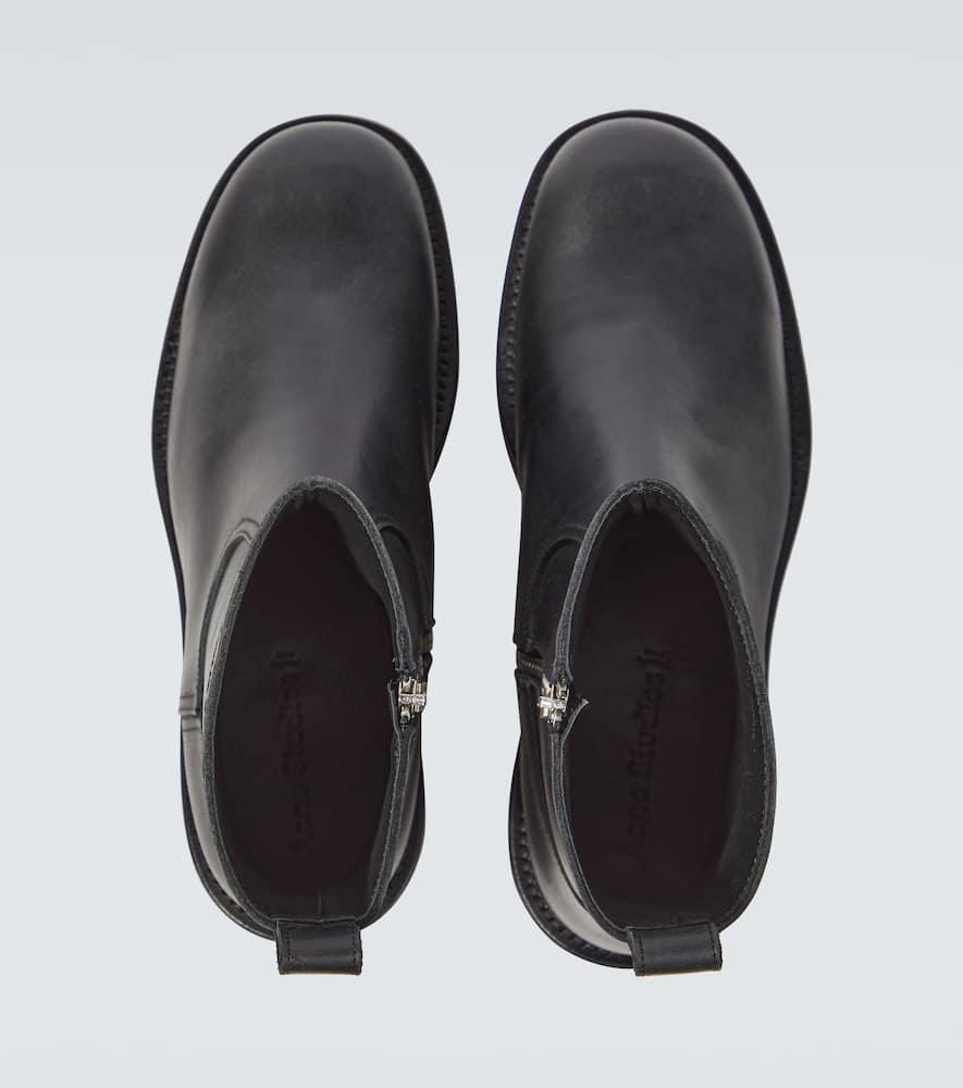 ACNE STUDIOS Leather Ankle Boots In Black Product Image