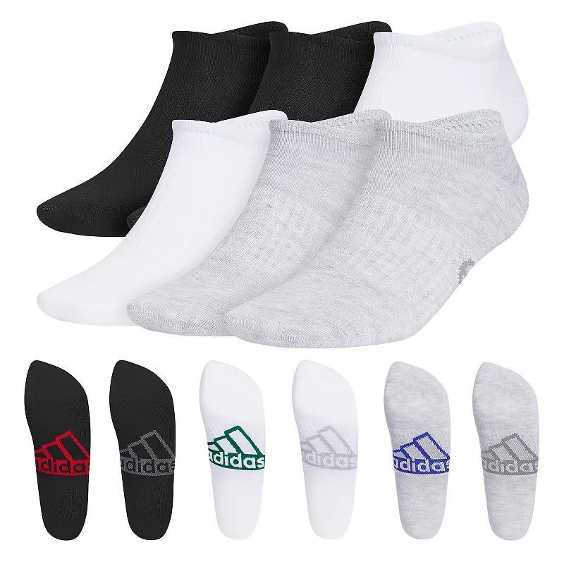 Mens adidas 6-Pack Superlite Classic No-Show Socks Product Image