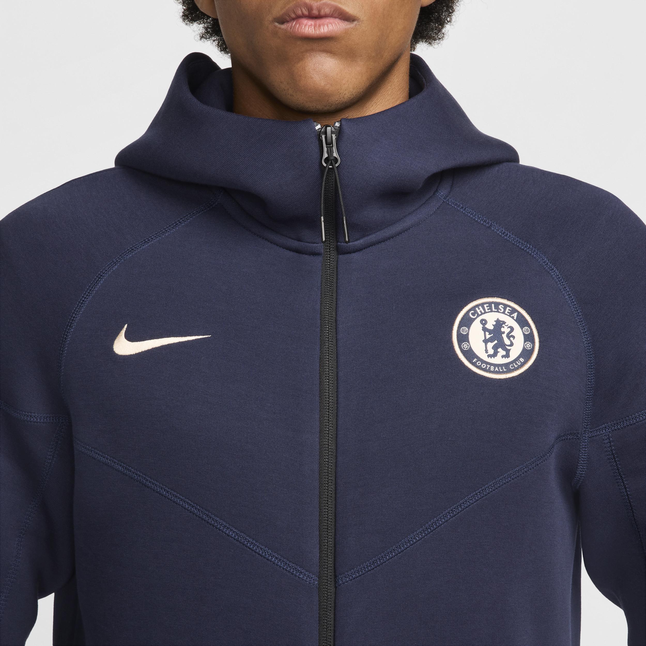 Chelsea FC Tech Fleece Windrunner Nike Men's Soccer Full-Zip Hoodie Product Image