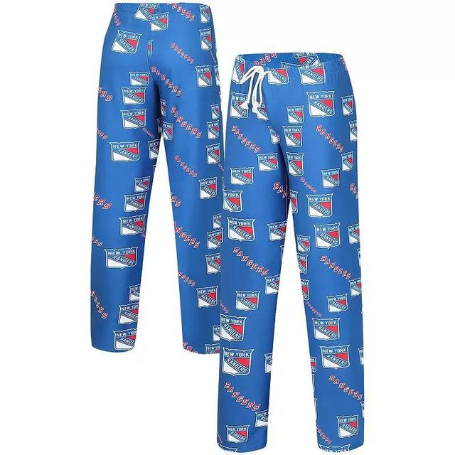 Womens Concepts Sport Blue New York Rangers Gauge Allover Print Knit Sleep Pants Product Image