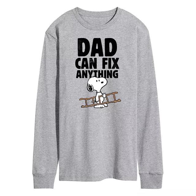 Mens Peanuts Snoopy Dad Can Fix It Long Sleeve Product Image