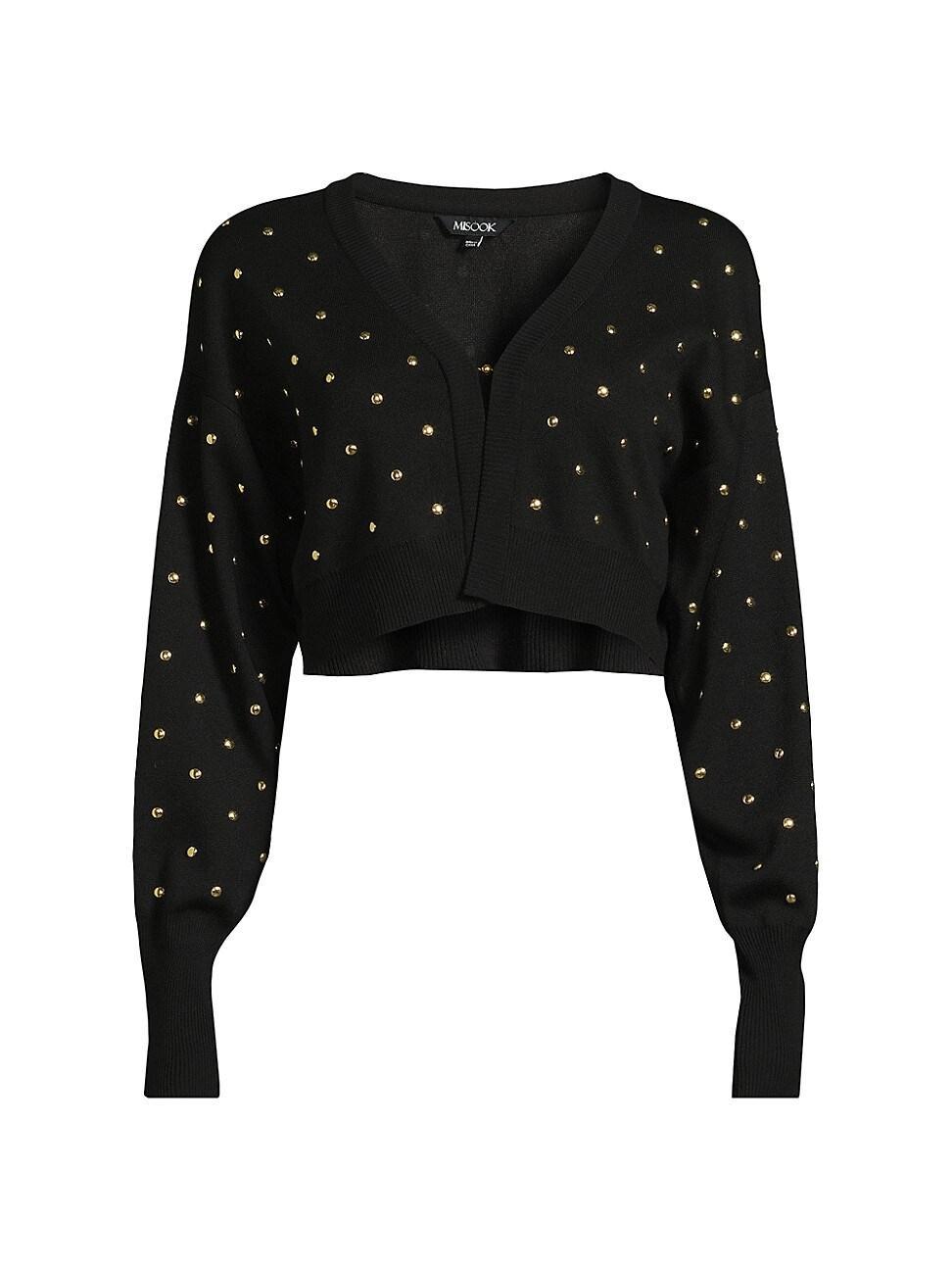 Womens Studded Cropped Cardigan product image