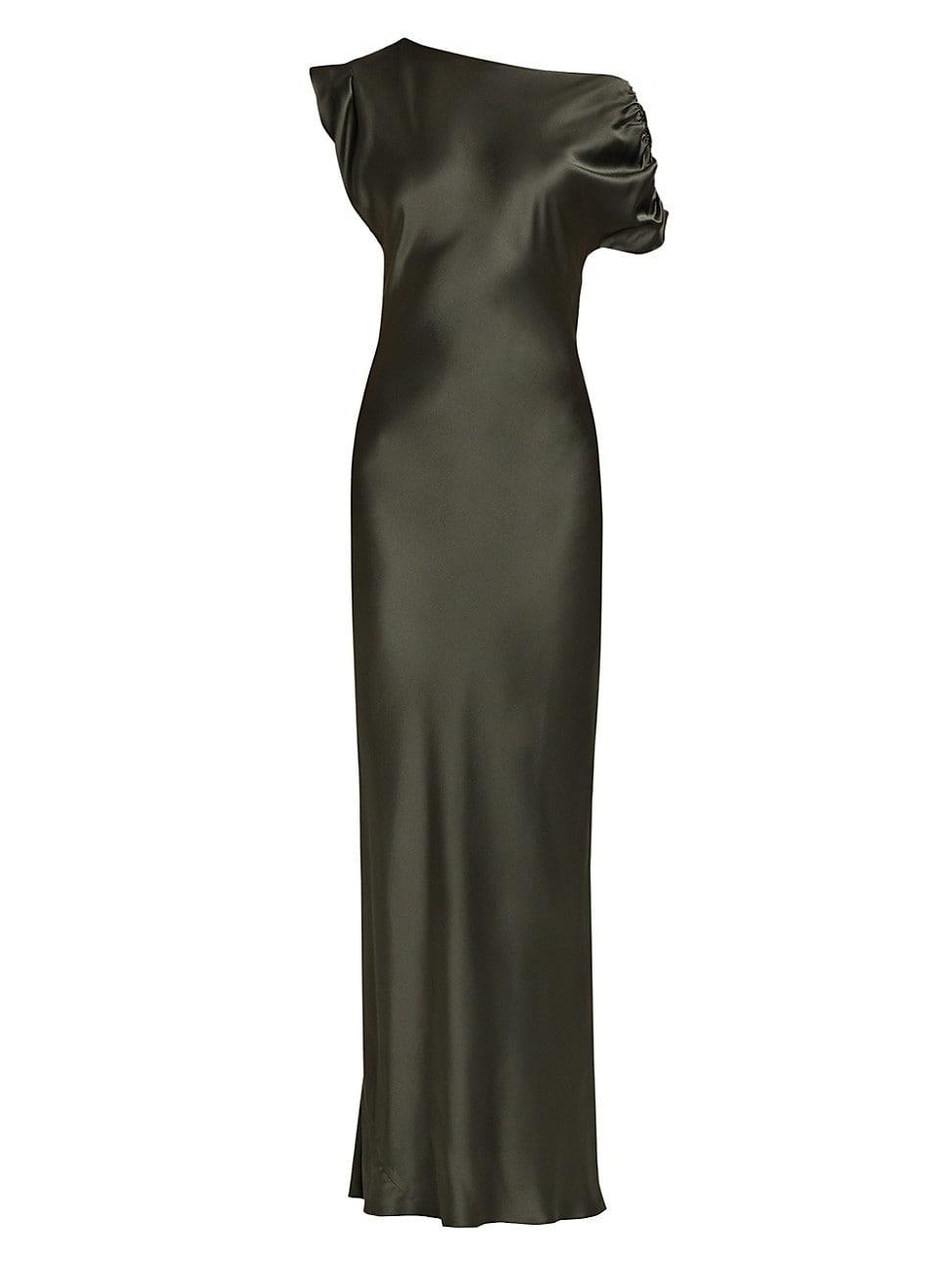 Womens Elroy Asymmetrical Silk Maxi Dress Product Image