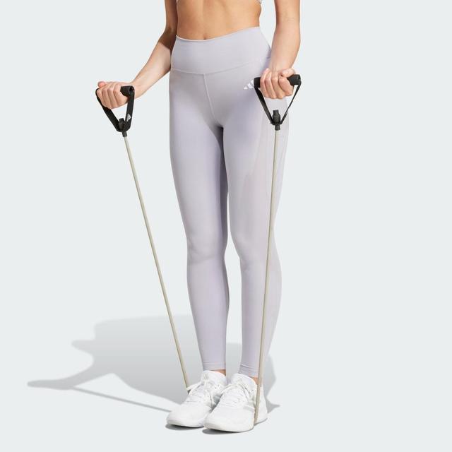 adidas Optime Essentials Stash Pocket Full-Length Leggings Glory Grey S Womens Product Image