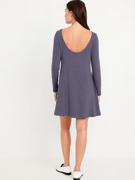 Long-Sleeve Mini Swing Dress Product Image