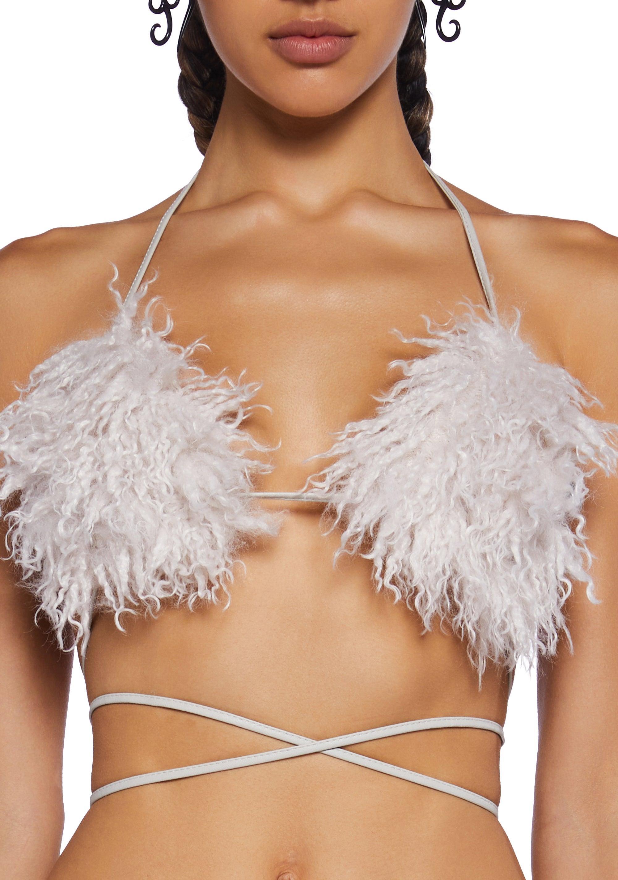 Icy Revival Faux Fur Top - White Male Product Image