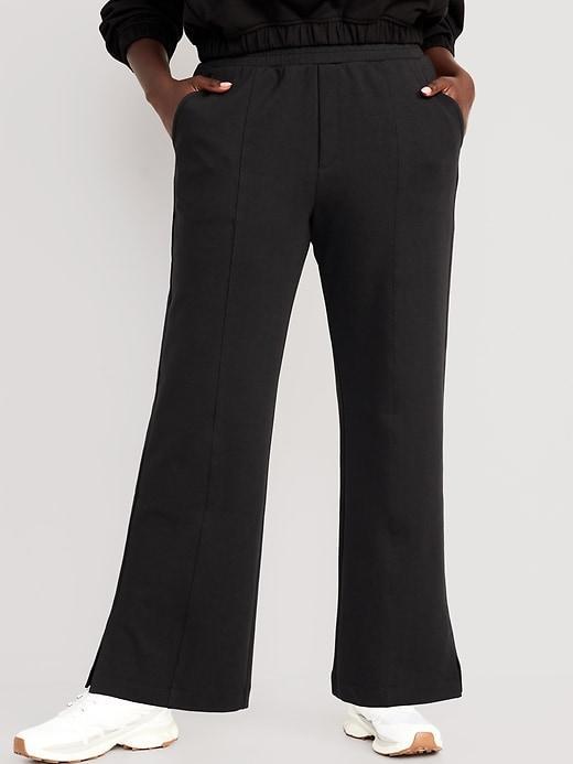 High-Waisted Dynamic Fleece Wide-Leg Pants Product Image