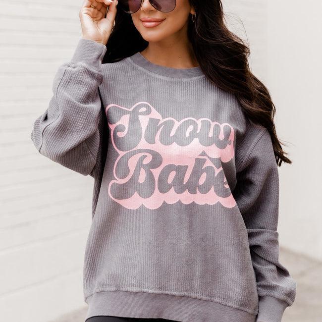 Snow Babe Charcoal Corded Graphic Sweatshirt Product Image