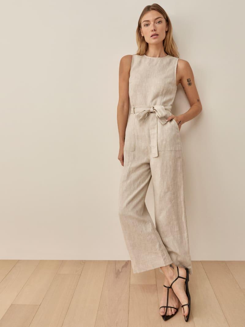 Petites Naomi Linen Jumpsuit Product Image