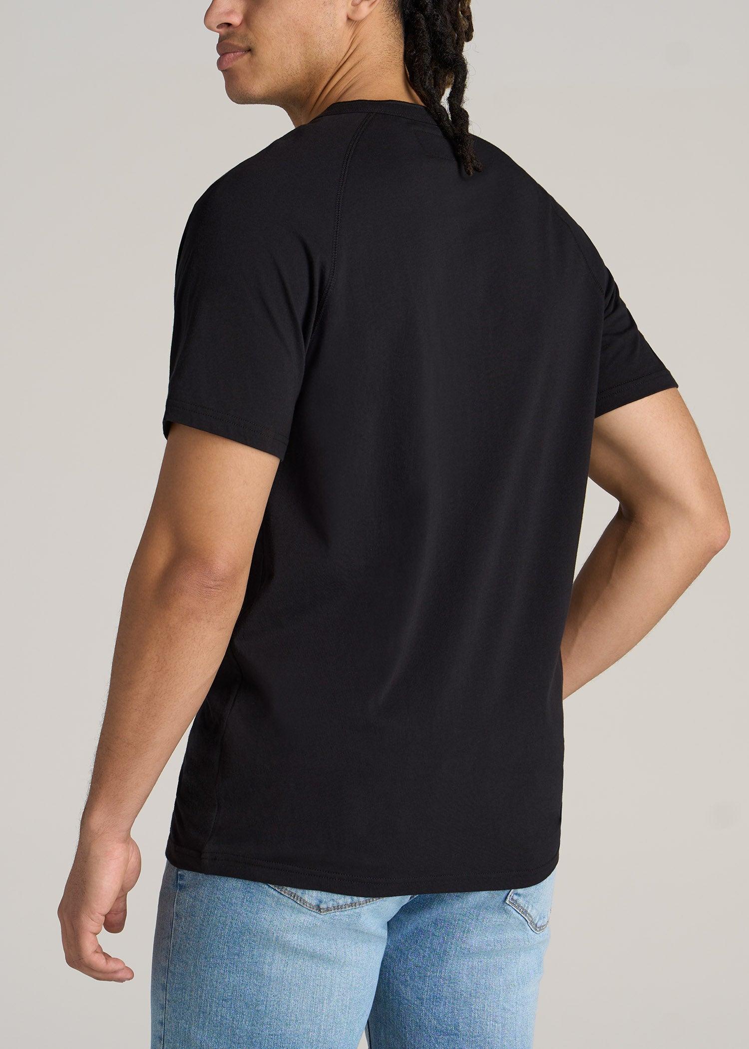 LJ&S REGULAR-FIT Jersey Henley Tee for Tall Men in Vintage Midnight Navy Male Product Image