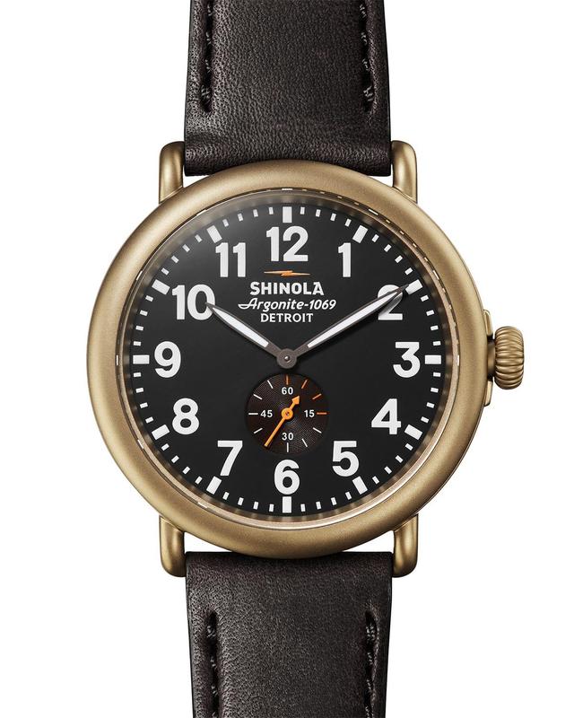 Mens The Runwell Sub Second Leather-Strap Watch Product Image