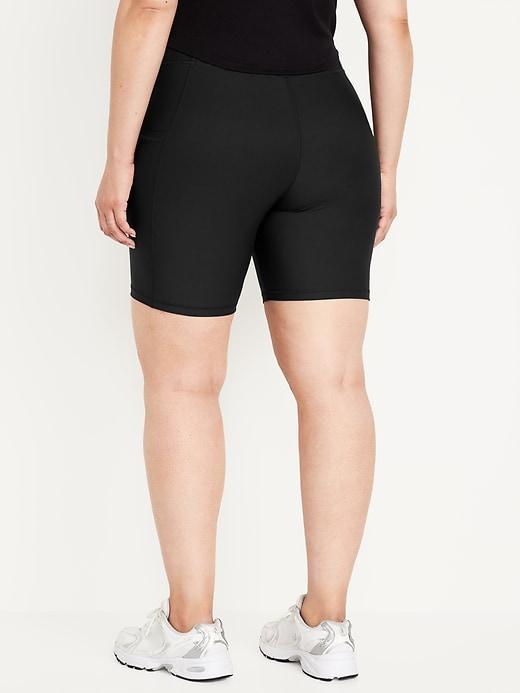 High-Waisted PowerSoft Biker Shorts -- 8-inch inseam Product Image