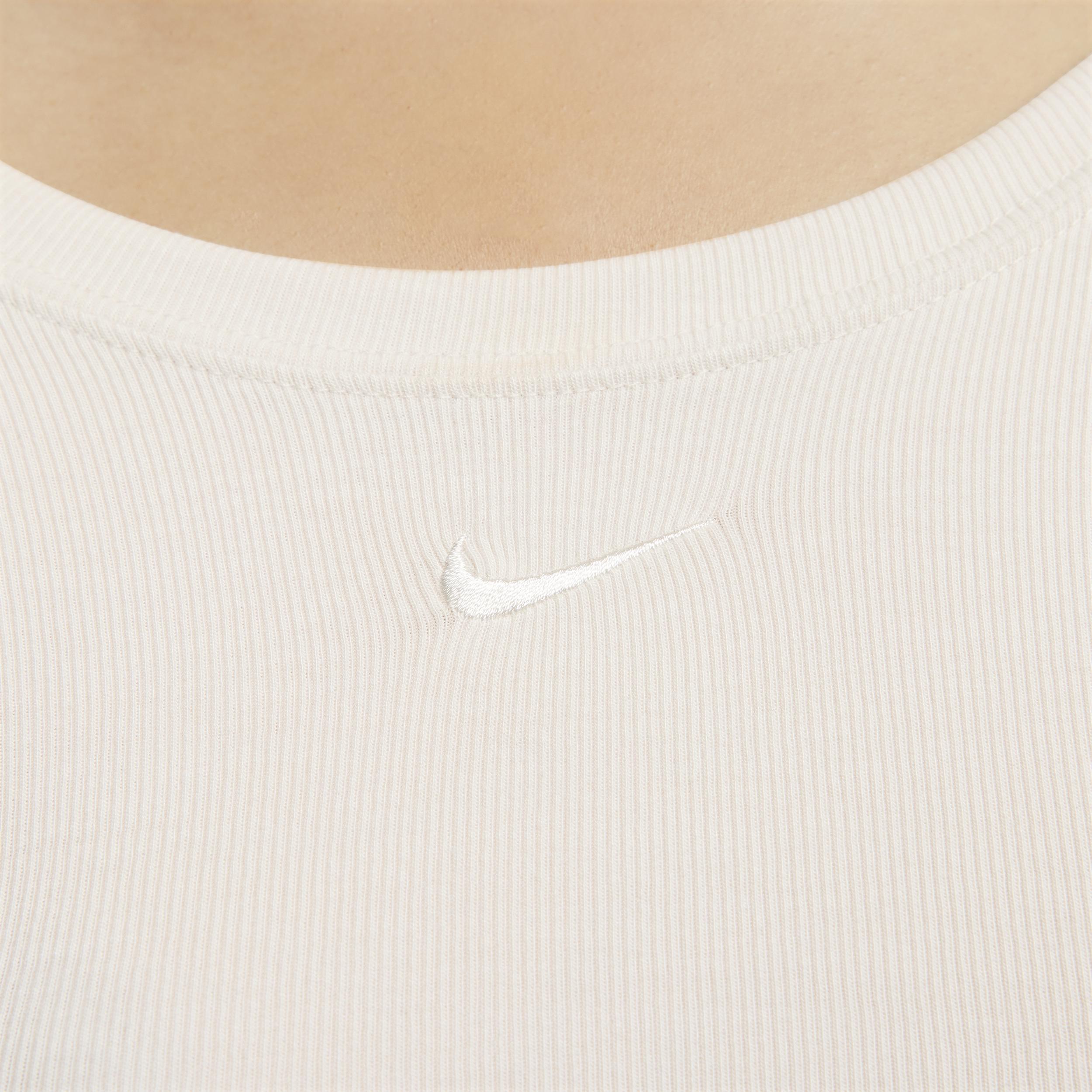 Women's Nike Sportswear Chill Knit Tight Scoop-Back Long-Sleeve Mini-Rib Top Product Image