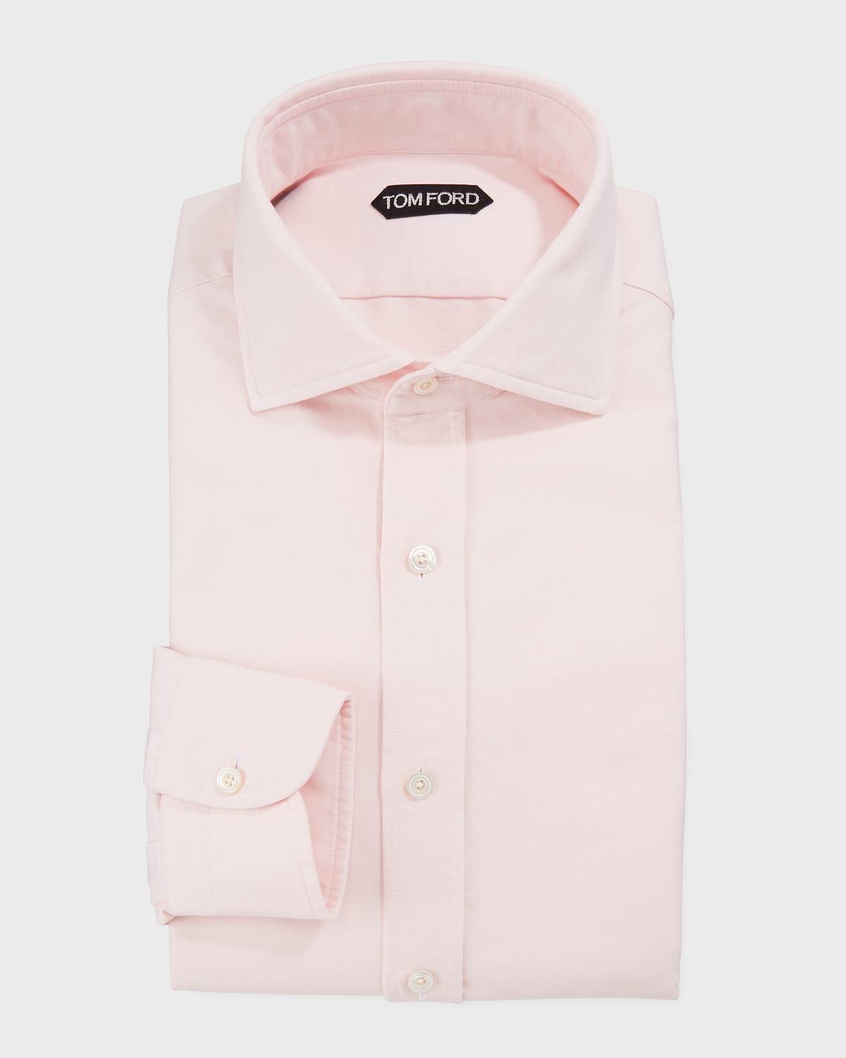 TOM FORD Men's Long-Sleeve Solid Dress Shirt - Size: 43 EU (17 US) - PINK Product Image