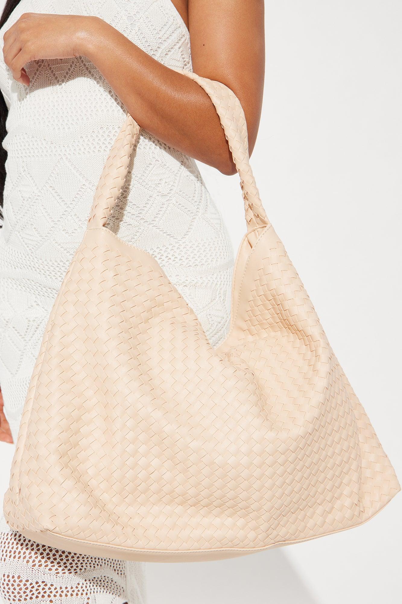 Casual Hobo Shoulder Bag - Beige Product Image