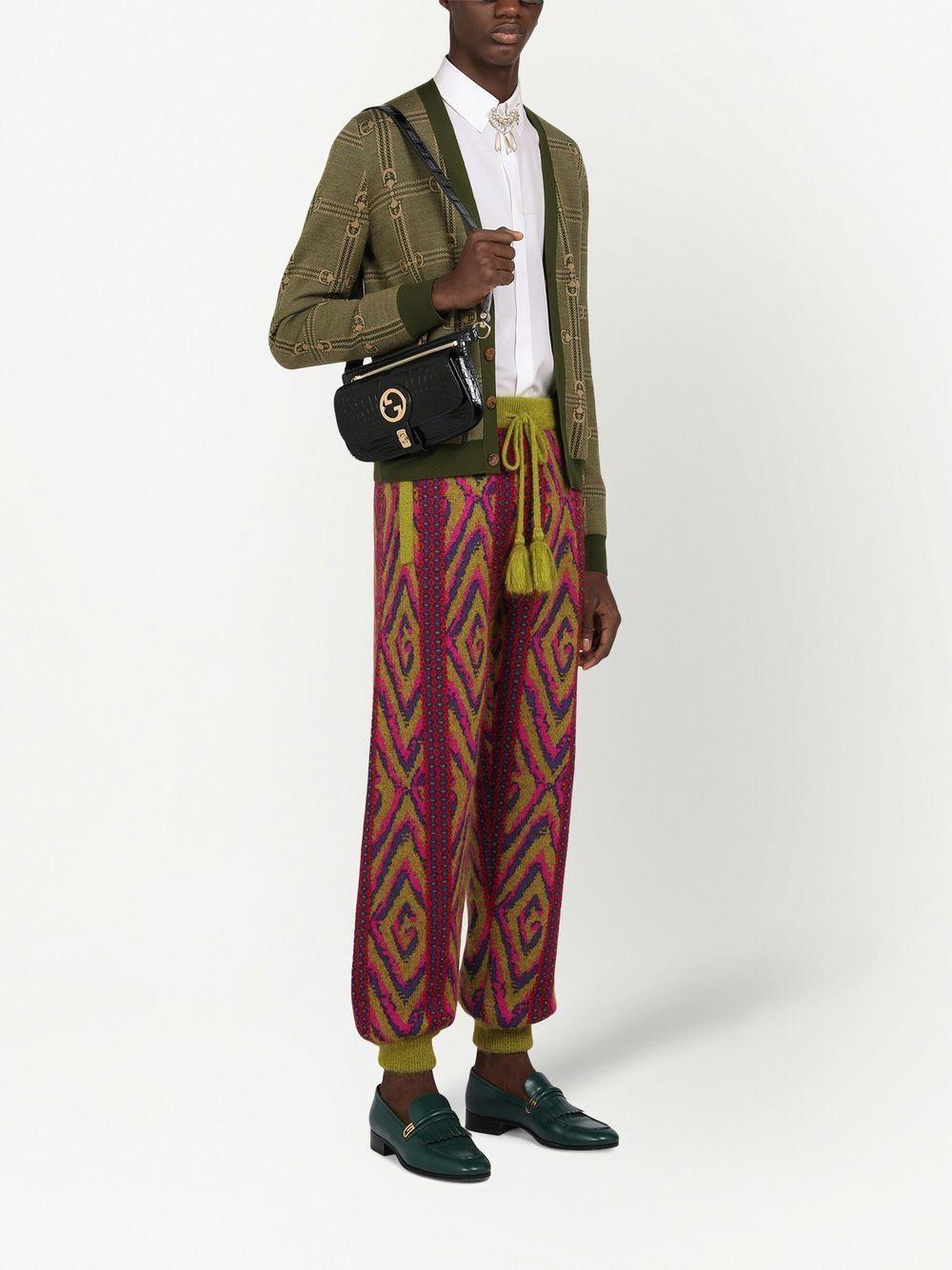 GUCCI Wool And Mohair-blend Pants In Multicolour Product Image