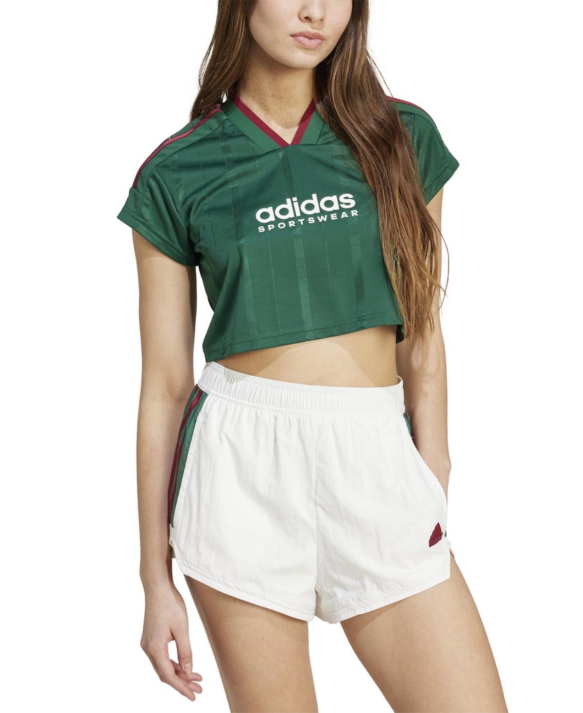 Adidas Women's Tiro Cut 3-Stripes Cropped Jersey Product Image