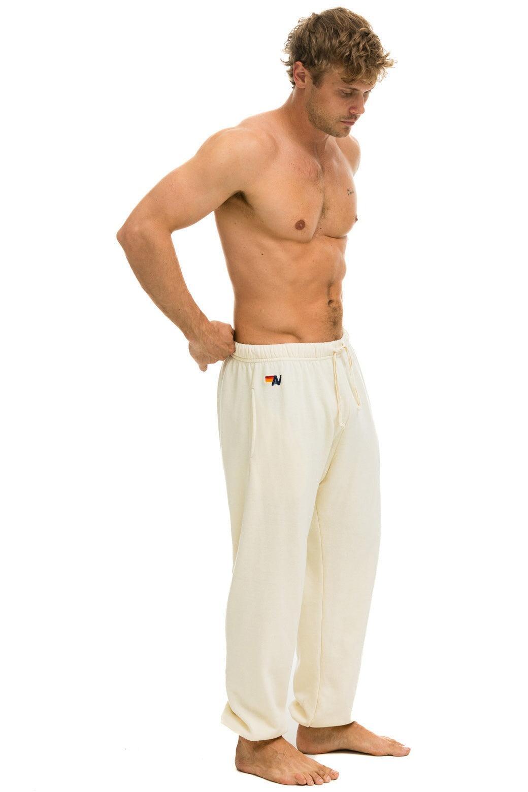 5 STRIPE SWEATPANTS - VINTAGE WHITE  Product Image