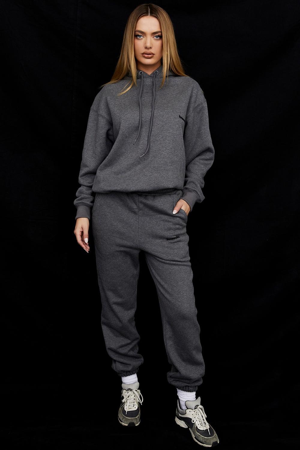 Halo Dark Grey Oversized Hoodie Product Image