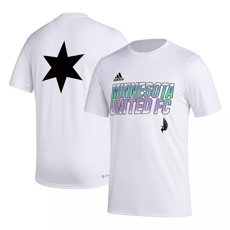 Mens adidas White Minnesota United FC Team Jersey Hook AEROREADY T-Shirt Product Image